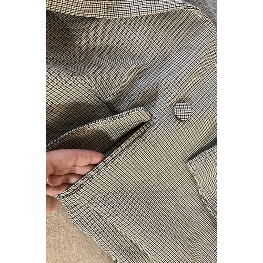 House of Harlow 1960 Houndstooth Double Breasted Blazer Women's Sz S Brown Navy - Picture 8 of 8